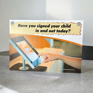 Corflute Sign In and Out Reminder