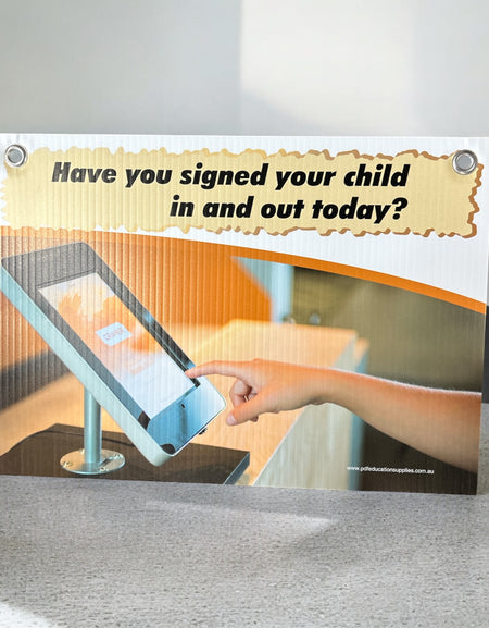 Corflute Sign In and Out Reminder