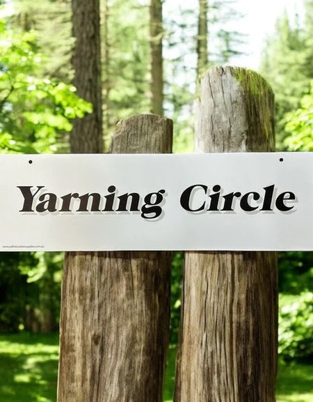 Indigenous yarning circle sign