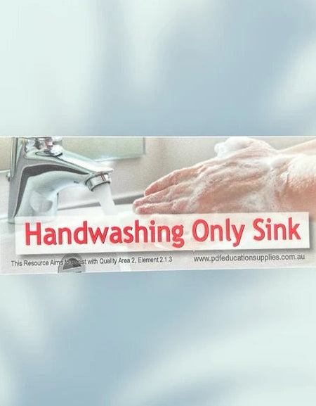 sink purpose is handwashing only sticker