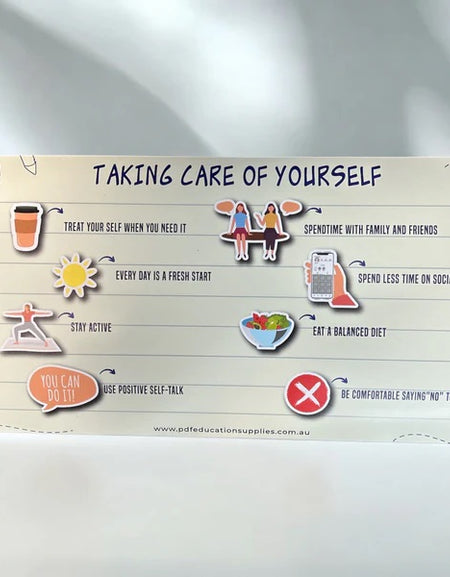 steps to do to take better care of yourself reminder poster