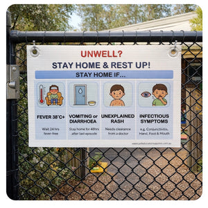 Corflute Sign: Unwell Stay Home & Rest Up