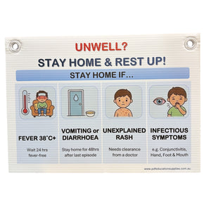 Corflute Sign: Unwell Stay Home & Rest Up