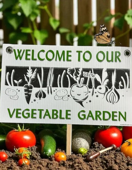 Vegetable garden sign