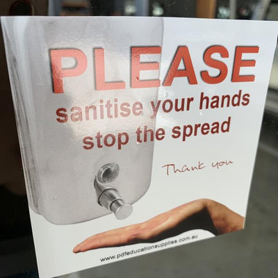 Sanitise hands on arrival