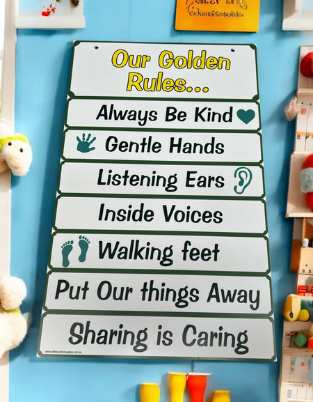 PVC: Our Golden Rules sign