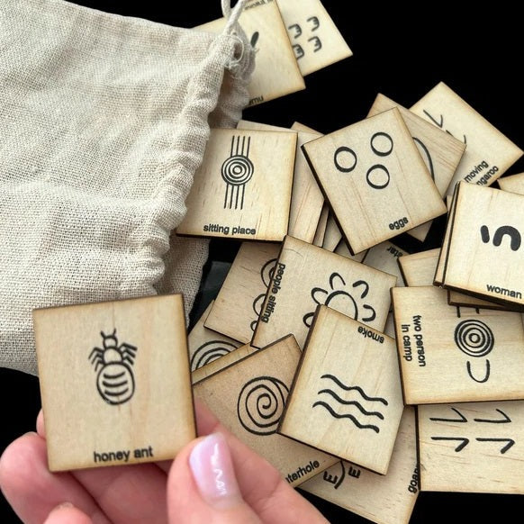 Wood: Aboriginal Symbols 42 piece set