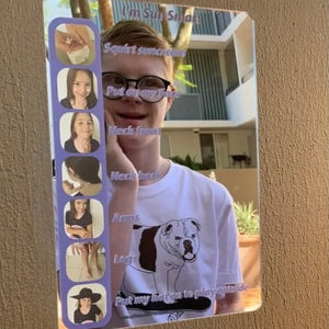 mirror to assist children applying sunscreen themselves