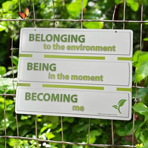 metal EYLF outdoor sign