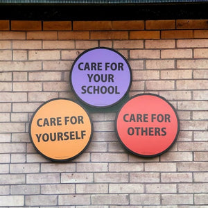 Fostering School Pride as well and personal responsibility with our metal outdoor signs