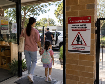 Corflute Sign: Active Supervision Beyond this point