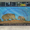 Outdoor banner mesh Indigenous art