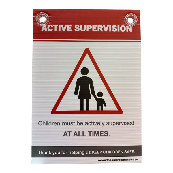 Corflute Sign: Active Supervision