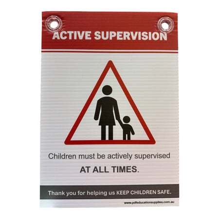Corflute Sign: Active Supervision