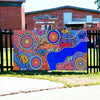 Indigenous fence art panel for outdoor use