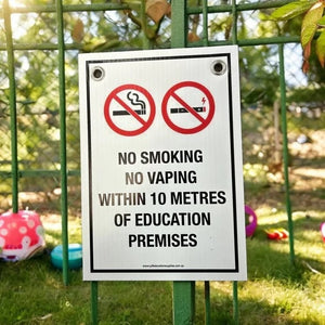 protecting children from second hand smoke sign