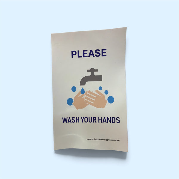 Sticker : Please wash you hands