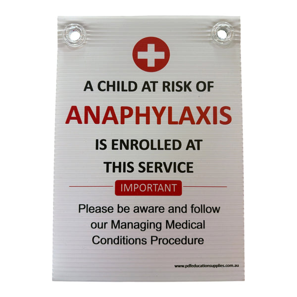 Corflute Sign: Anaphylaxis