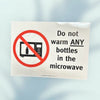 baby bottle safety sticker