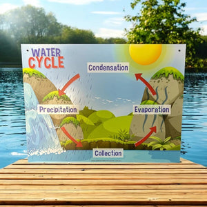 sign to help learn about water life cycle