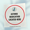 Safety-sticker-Asthma-medication-storage