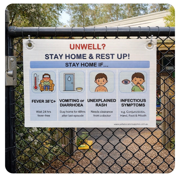 Corflute Sign: Unwell Stay Home & Rest Up