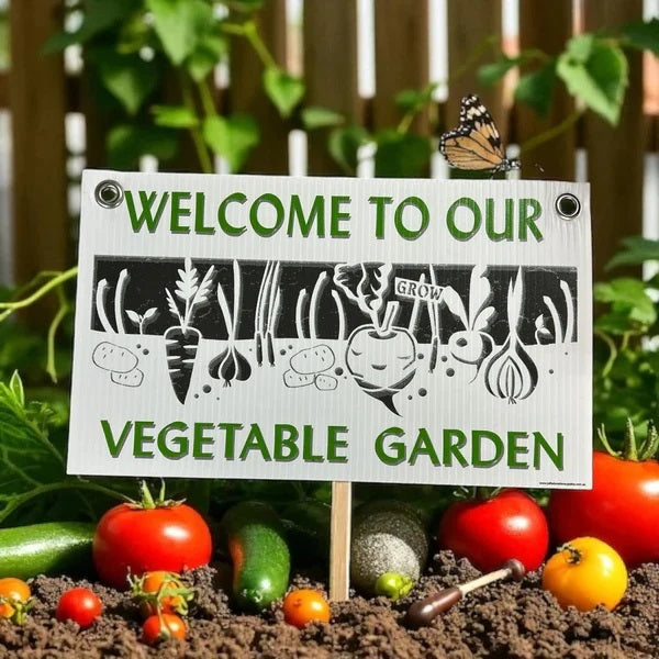 Vegetable garden sign