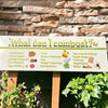 sign with items which can be composted