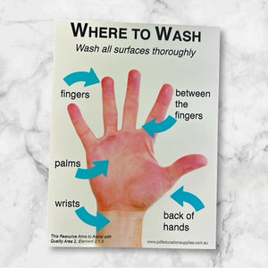 correct way to wash hands sticker