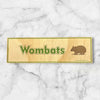 child care room door plaques for wombat room