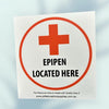 Sticker: Epipen Located Here