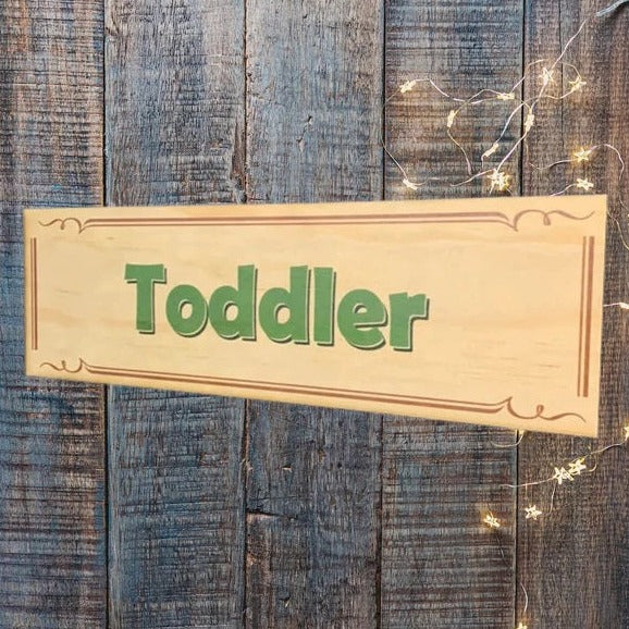 Wood Sign: Toddler Room Sign