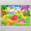 bright colorful wall art dinosaurs