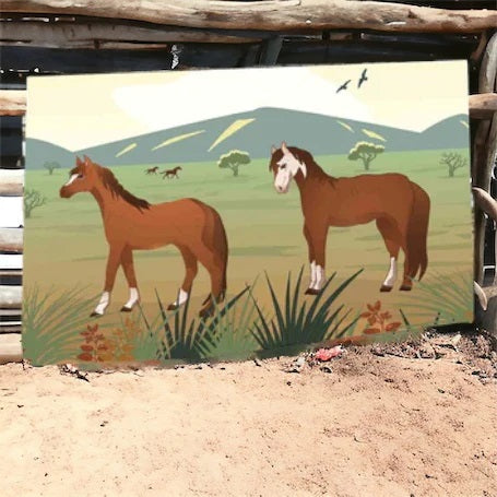Fence/Wall Print - Horses