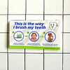 step by step pictures on how to brush teeth sticker for children