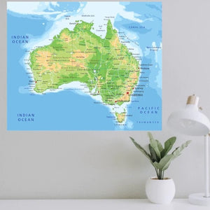 Map of Australia of office study