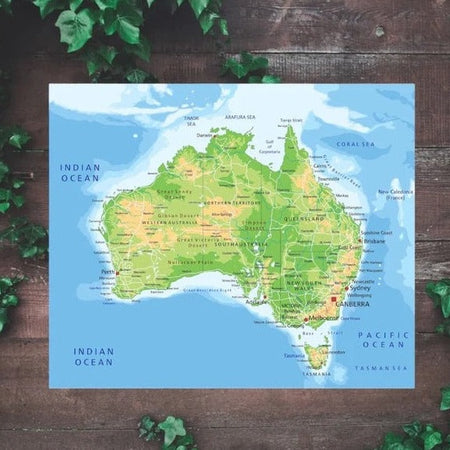 Map of Australia of office study