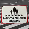 car park safety crossing sign