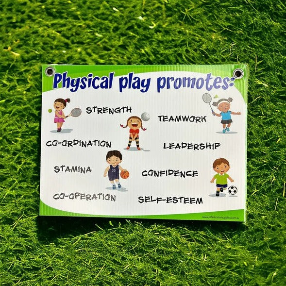 benefits of physical play for children sign