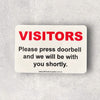 greeting instruction to press door bell
