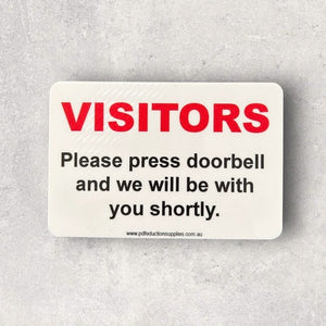 greeting instruction to press door bell