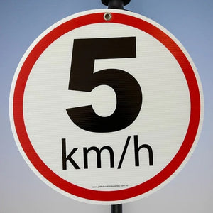 5km/h speed sign for car park