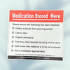 checklist sticker for correct storage of medication in early education