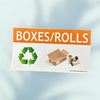 recycling boxes and rolls sticker