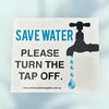 Sustainability water saving sticker