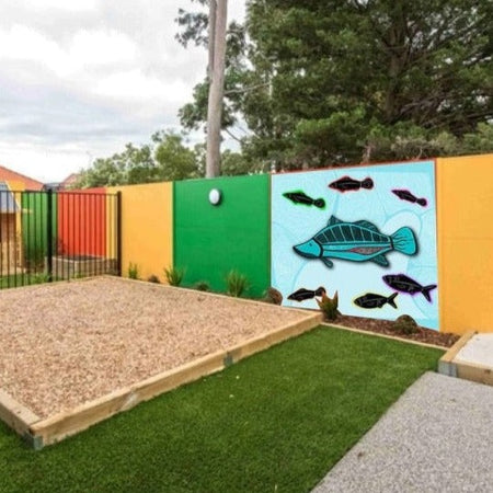 Fence-art-Indigenous-Barramundi-print