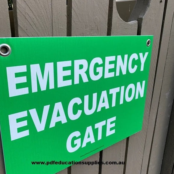 Evacuation sign discount