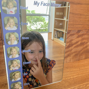 learn the parts of my face mirror