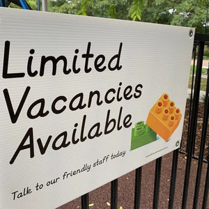 if you have spaces available advertisement sign